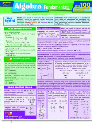 cover image of Algebra Fundamentals Quizzer